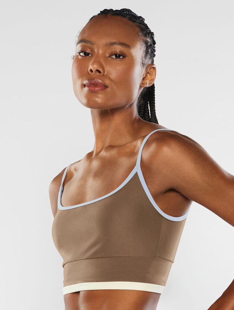 Top Alça Reta Body Peach Almond REVA.CO